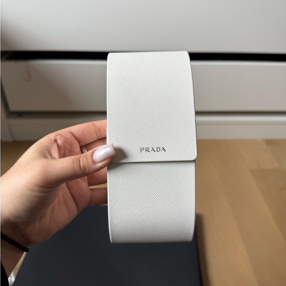 Prada Black Rectangular Slim Frame Sunglasses - image 5